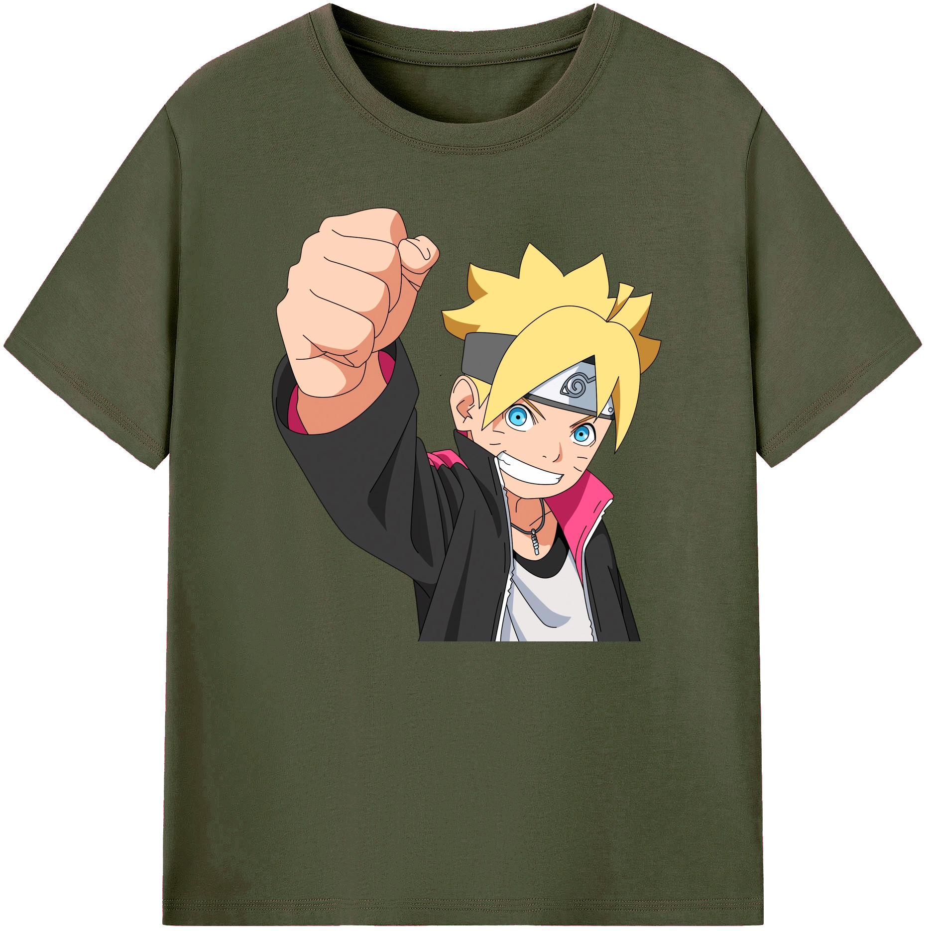 （画像用） NARUTO -ナルト- うずまき ボルト Uzumaki Boruto 綿100％ メンズ半袖Tシャツ｜肌触りやわらか＆通気性